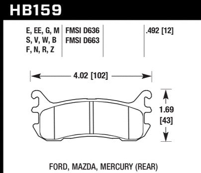 Hawk Performance DTC-60 Pads - 94-02 Mazda Miata