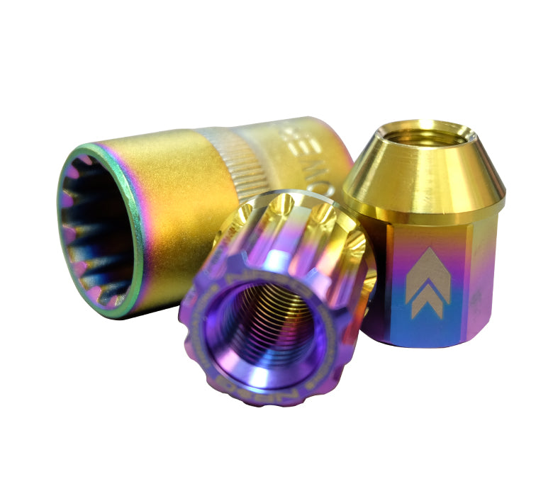 NRG Titanium Lug Nut Set 21 pc - Lock Key Socket