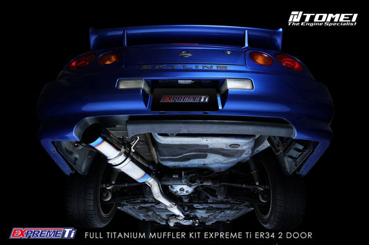 Tomei Full Titanium Muffler Kit Expreme Ti 2 Door - Nissan Skyline R34 RB25DET